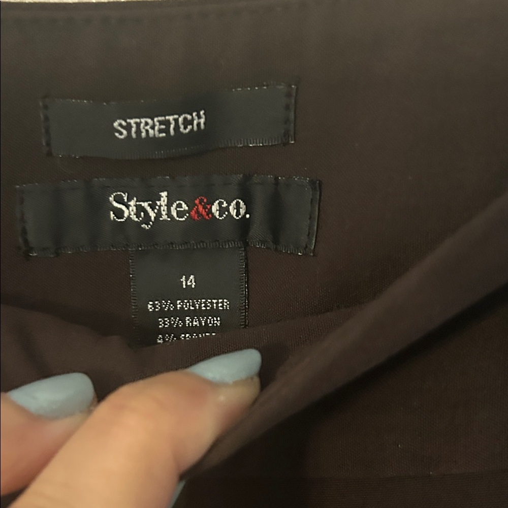 Style & Co. Women's Dark Brown Trousers - Picture 4 of 6
